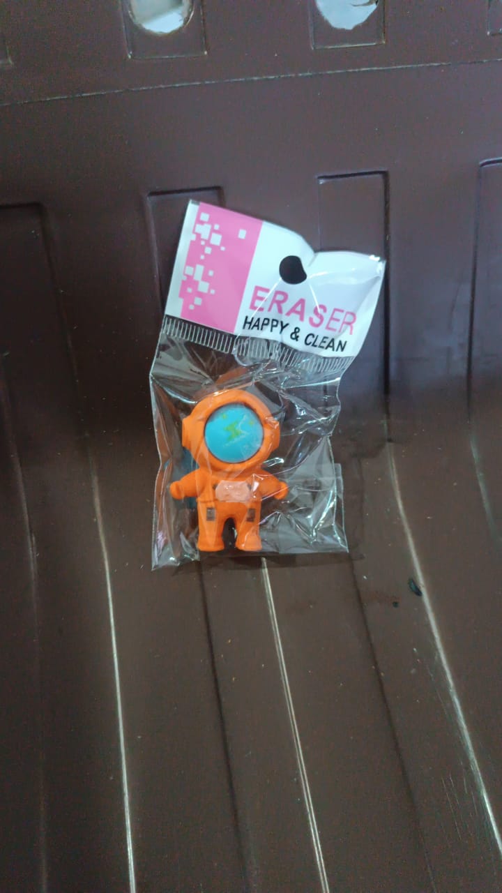 Set of space-themed pencil erasers perfect for birthday party gifts