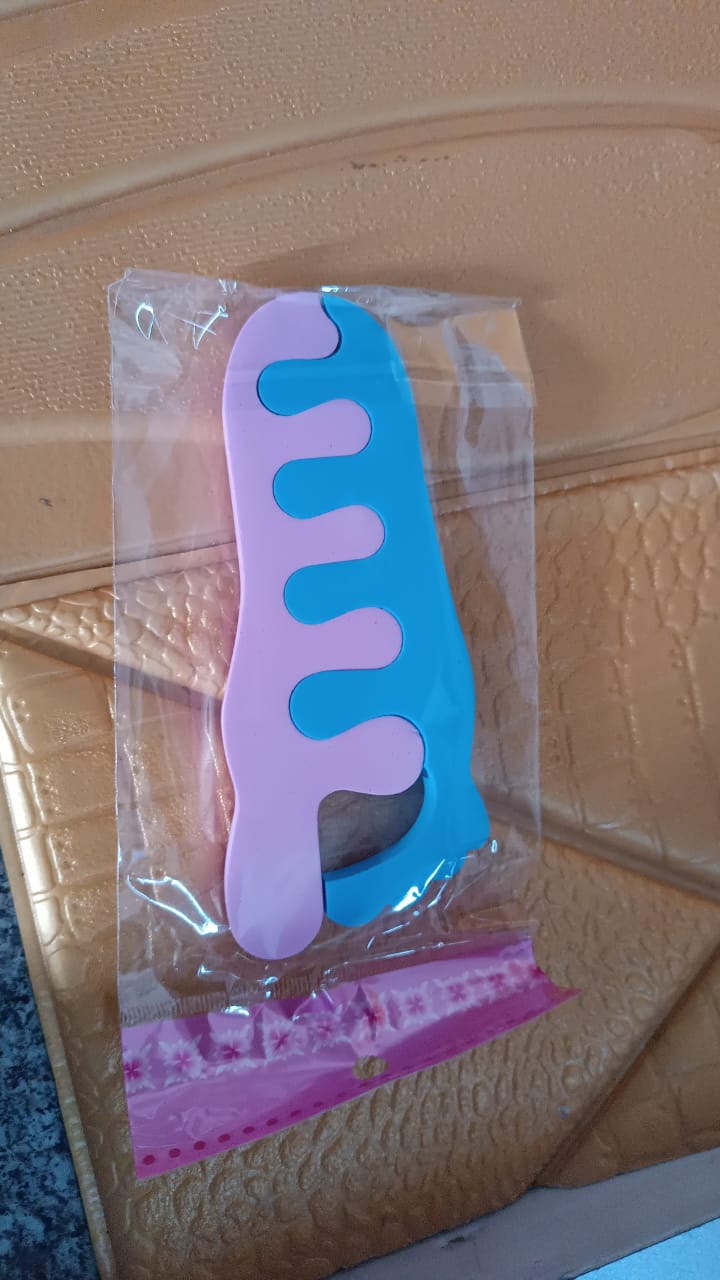 Generic view of sponge toe separators essential for feet care