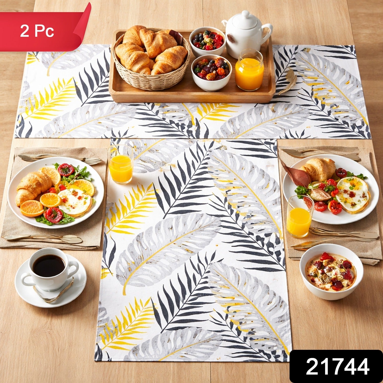 Double-sided reversible dining table mat for versatile use