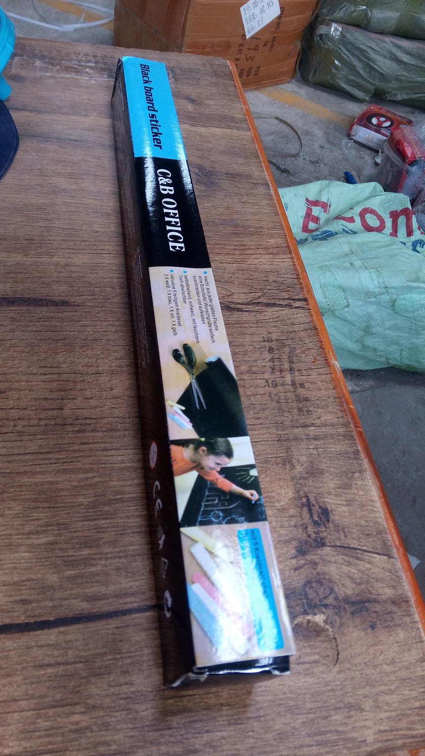 Blackboard wall sticker covering a significant portion of a room wall.