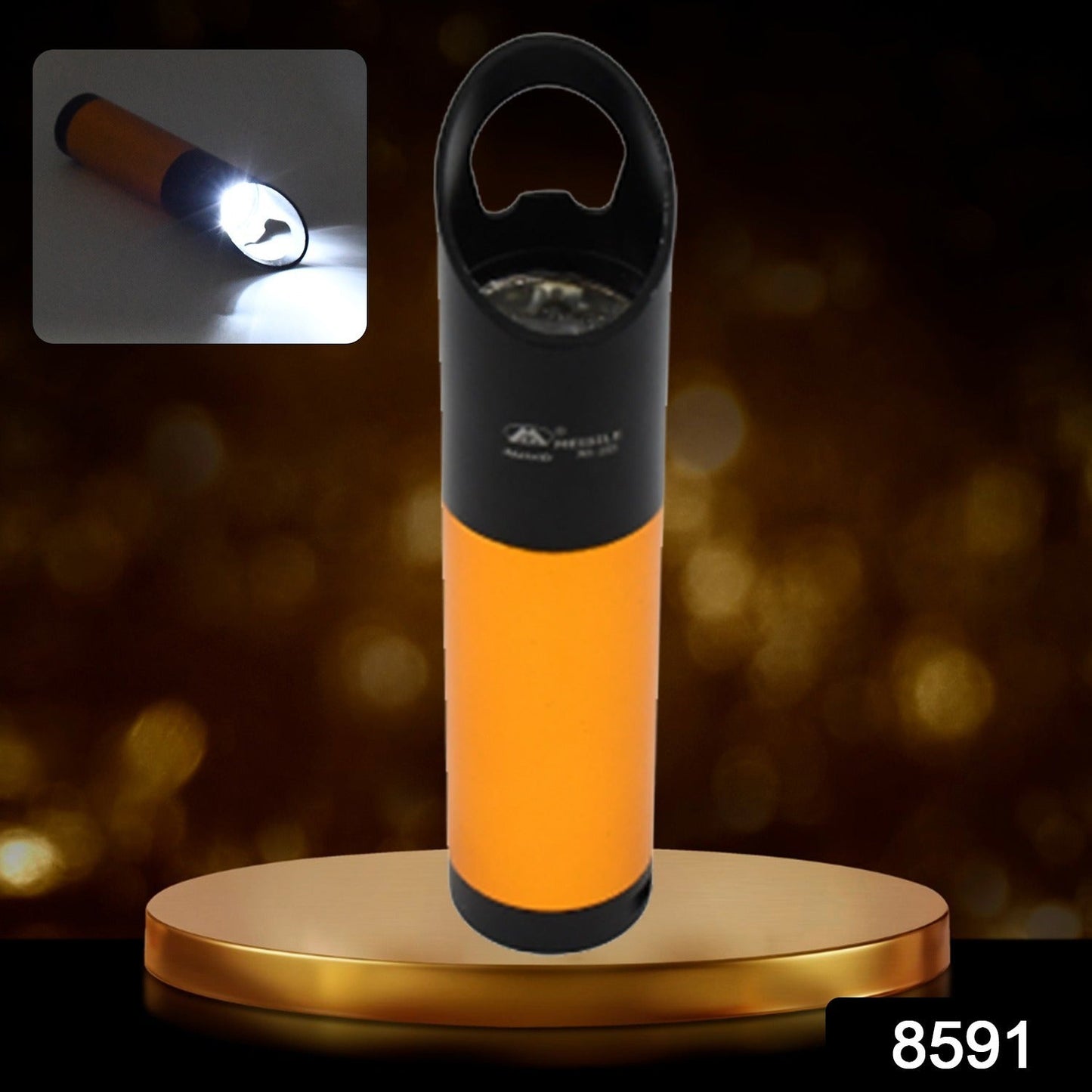 Bright illumination from the 9 LED bulbs of the mini portable flashlight.