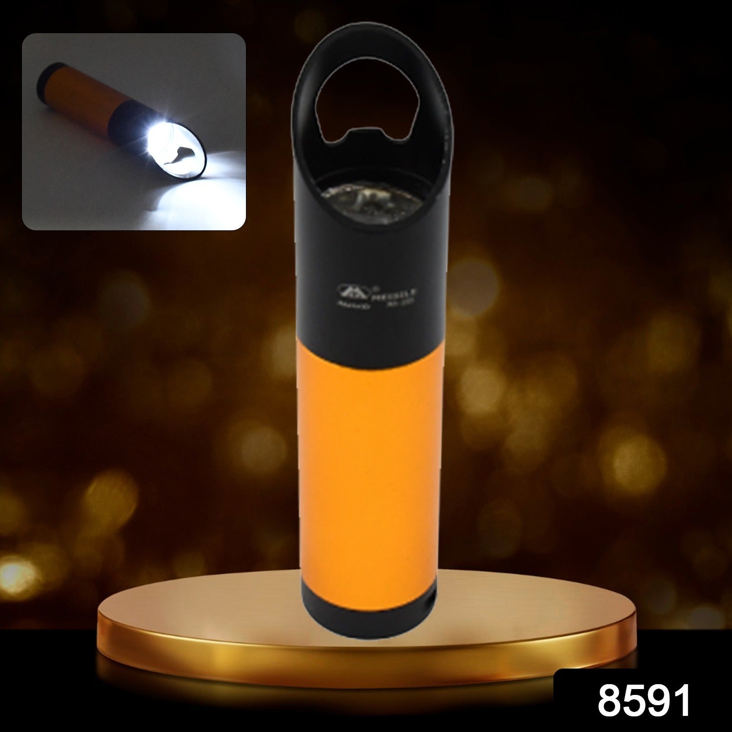 Bright illumination from the 9 LED bulbs of the mini portable flashlight.