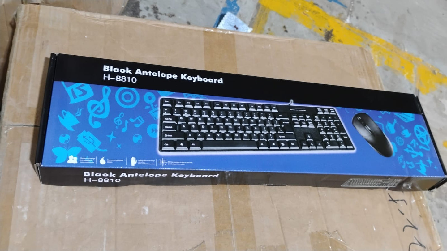 Retail packaging of the Wiregenix Wired Keyboard Mouse Combo, ready for quick setup.