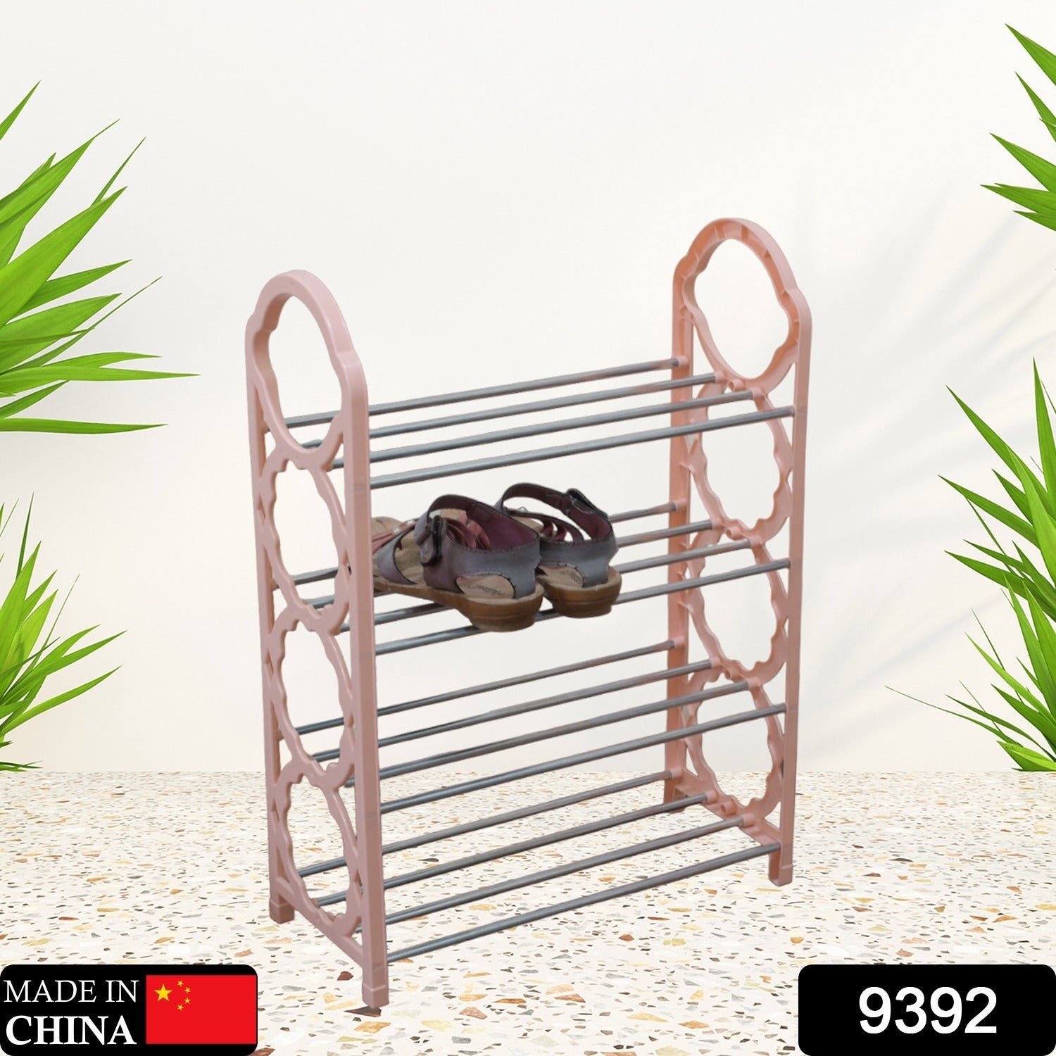 Standing shoe rack with multiple layers for efficient home organization