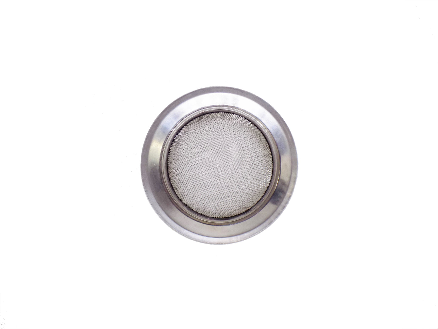 Side view of the anti-clog sink strainer, highlighting its compact and robust construction.