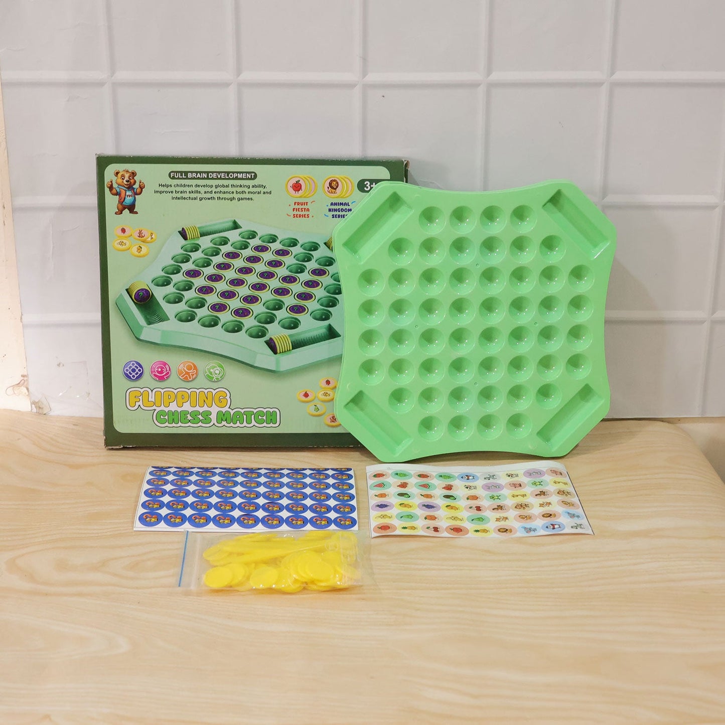 Child interacting with the flip and match educational learning game