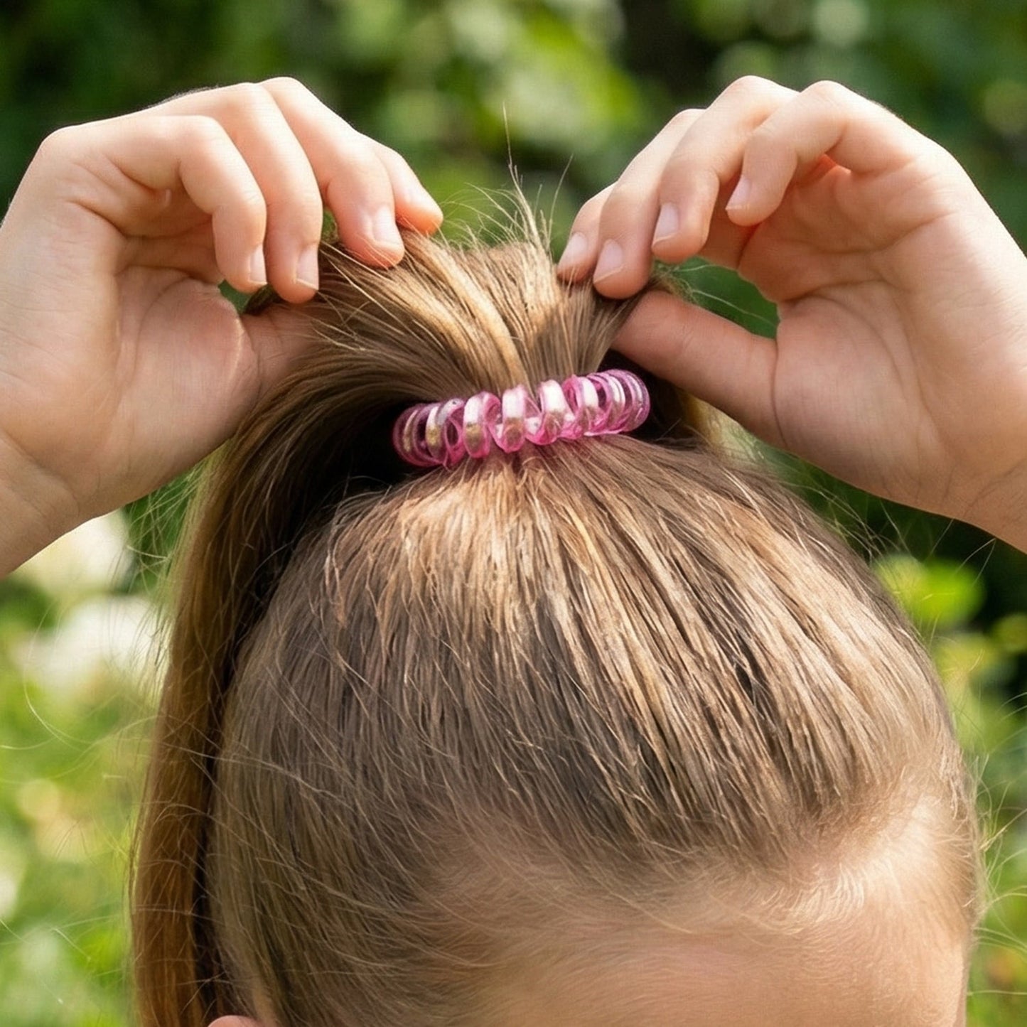Assorted spiral coil hair ties for various hair styling needs