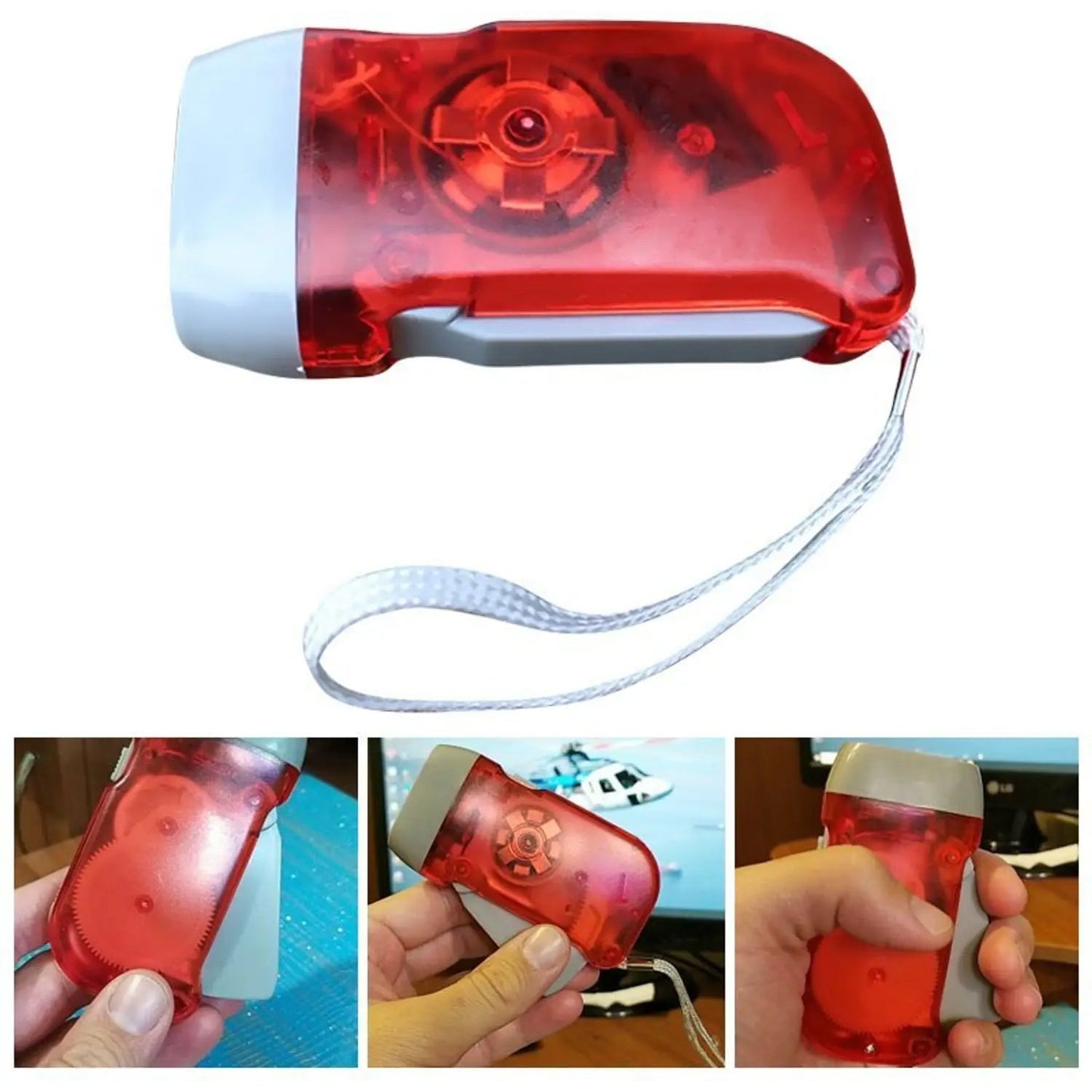 Lightweight hand press torch ideal for power cuts and outdoor adventures
