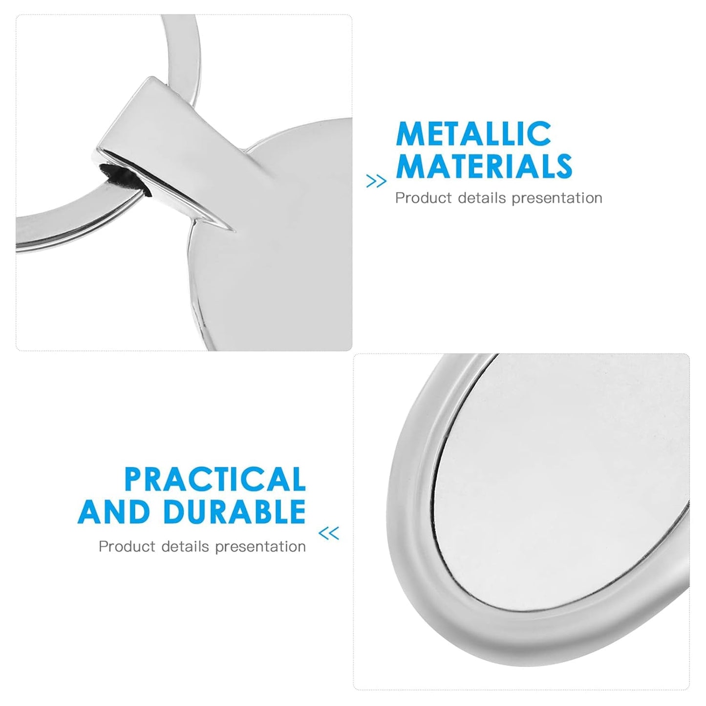 Durable polished oval key ring designed to securely hold keys