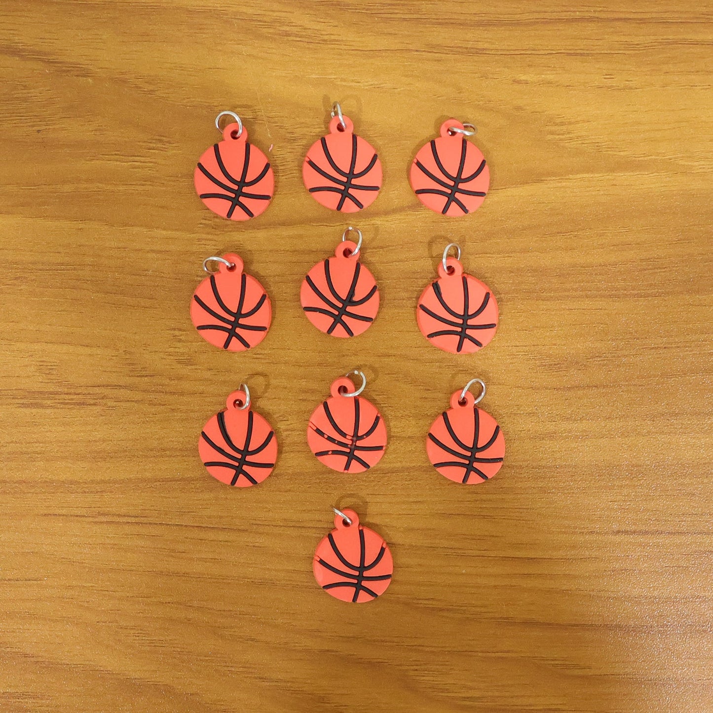 Basketball bag charm accessory for keys and bags