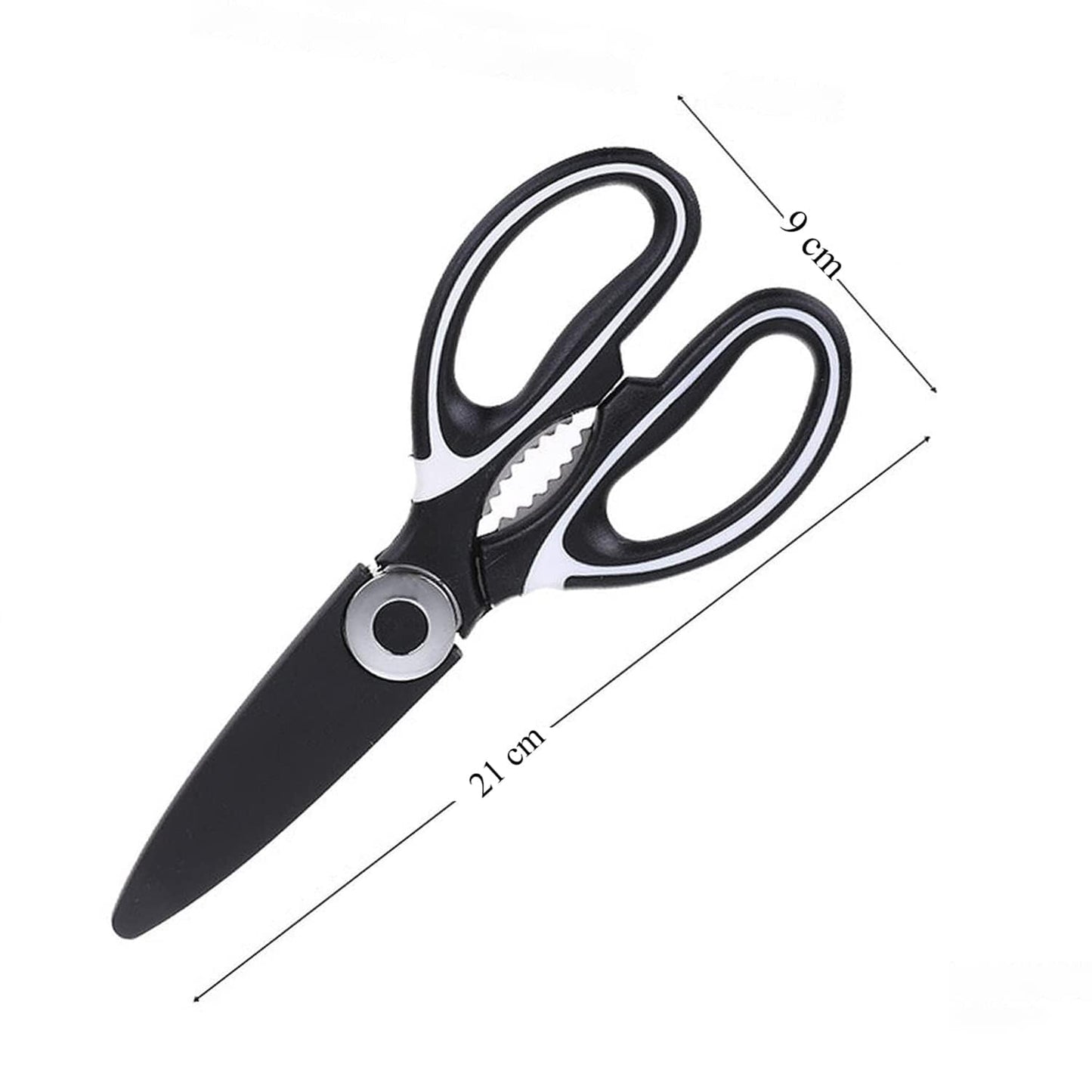Diagram illustrating the dimensions and size of the  Multi-Function Kitchen Scissor.