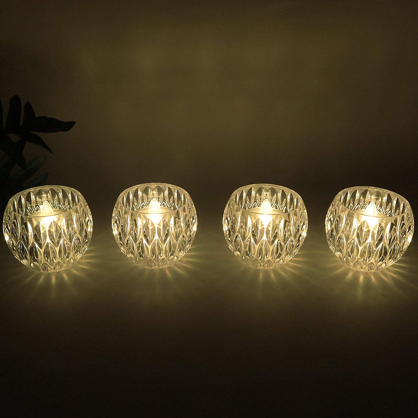 Decorative LED lamps with crystal finish for safe indoor lighting