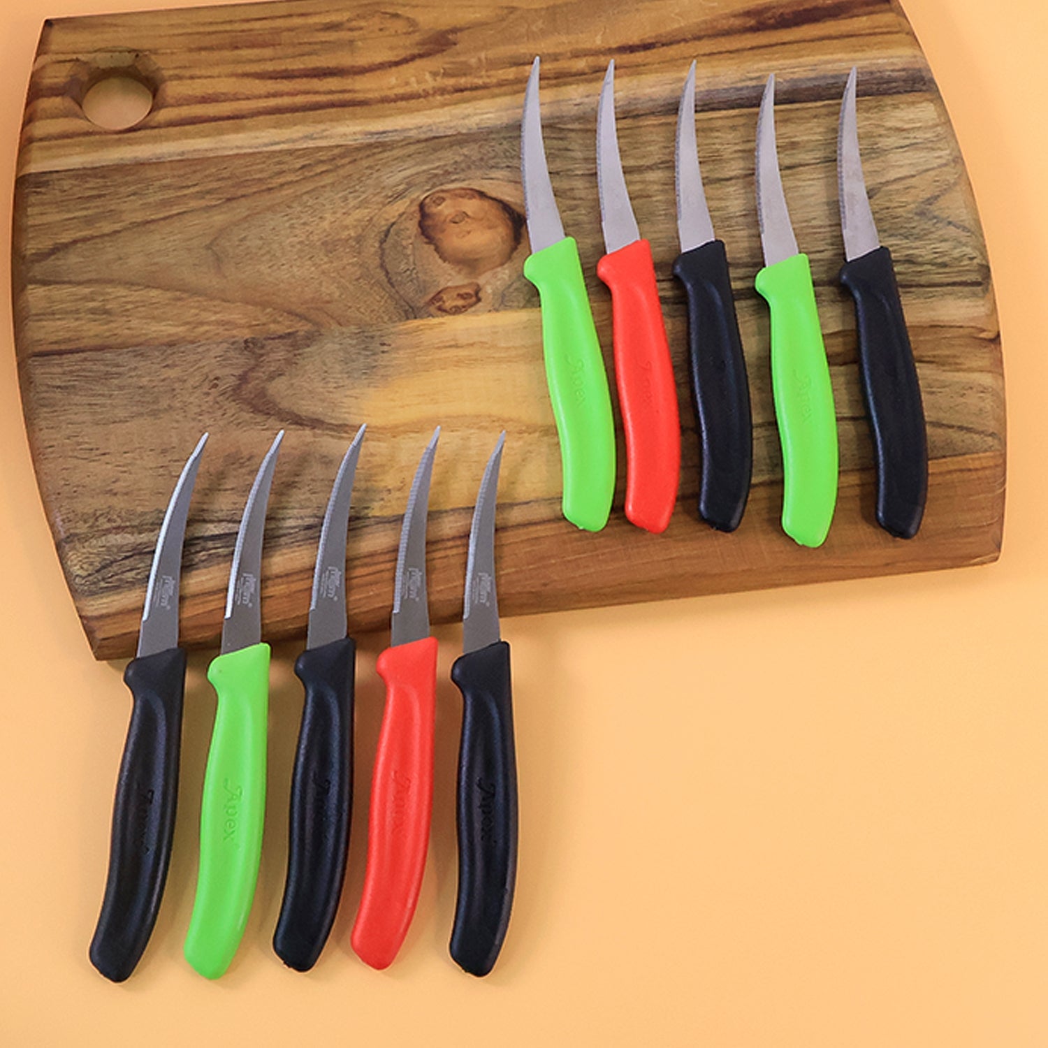 Multipurpose lemon knife with ergonomic grip from 10-piece kitchen knife set