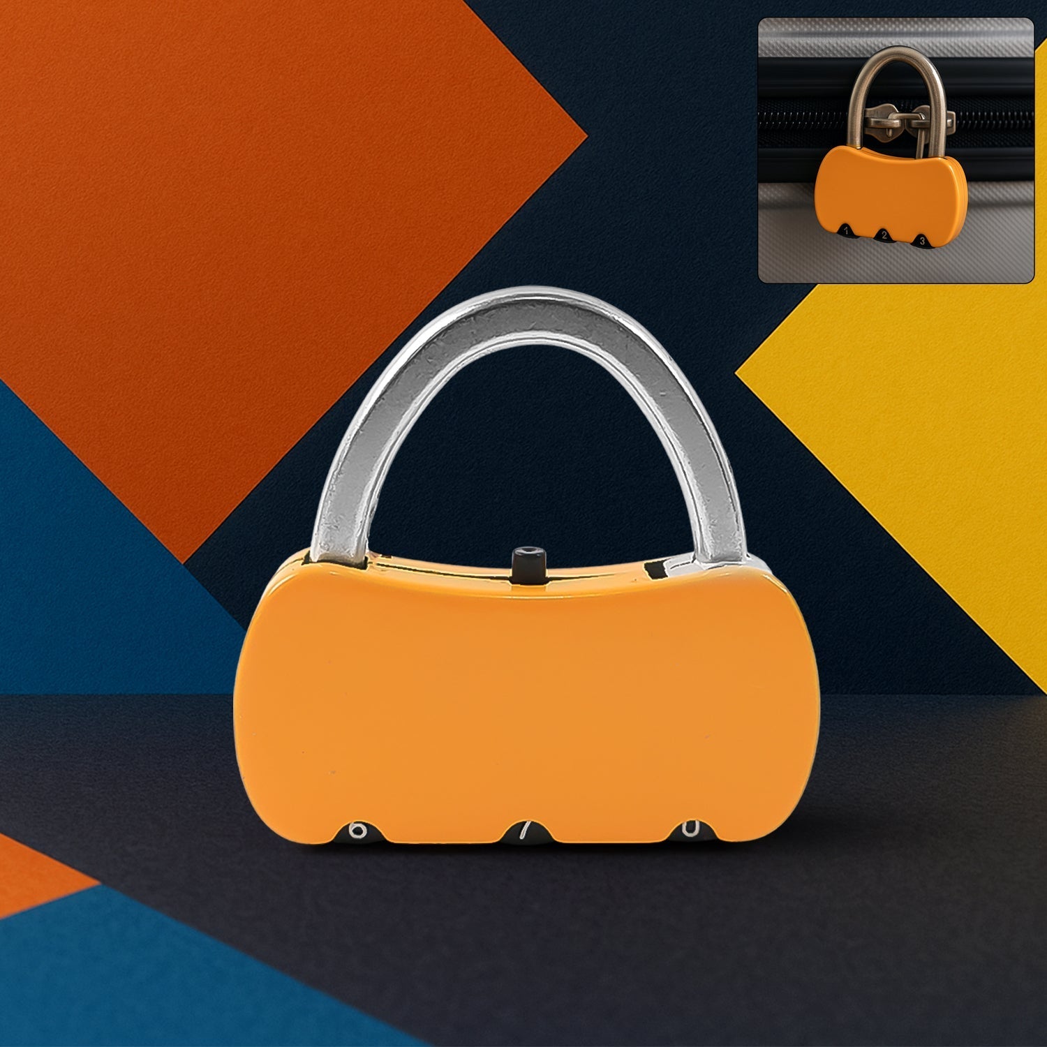 Portable 3-digit combination travel lock with sturdy design