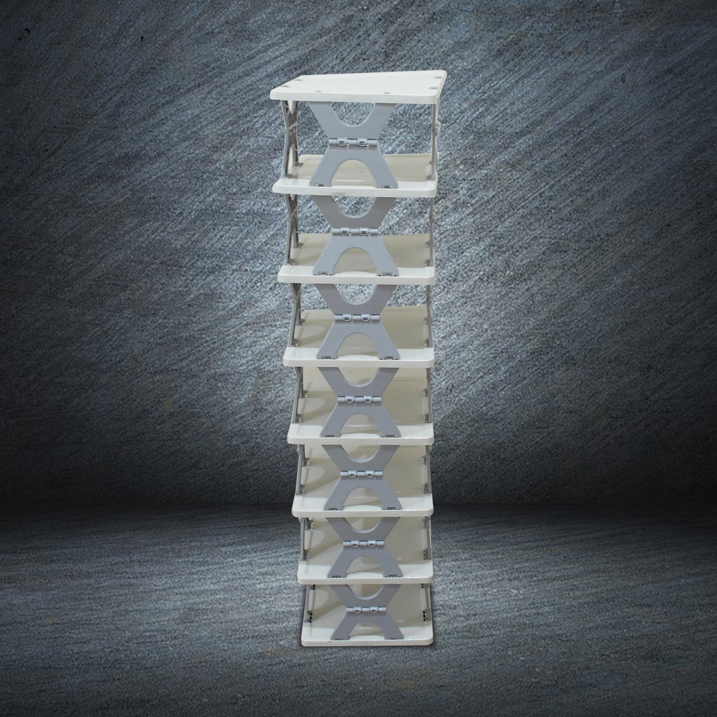 Entryway organizer: an 8-layer foldable shoe rack for neat and accessible shoes.