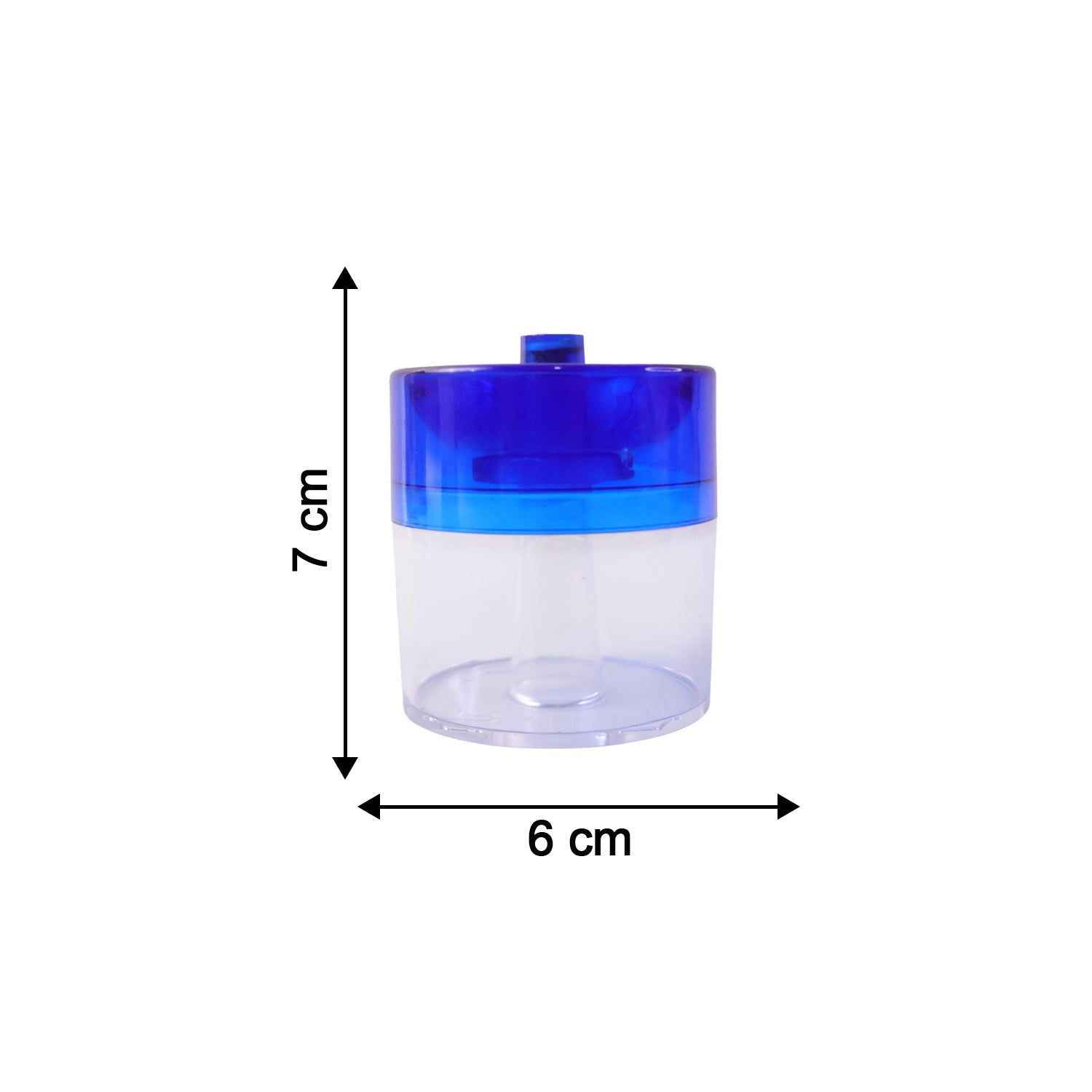 Space-saving magnetic desk pin holder with rotating lid