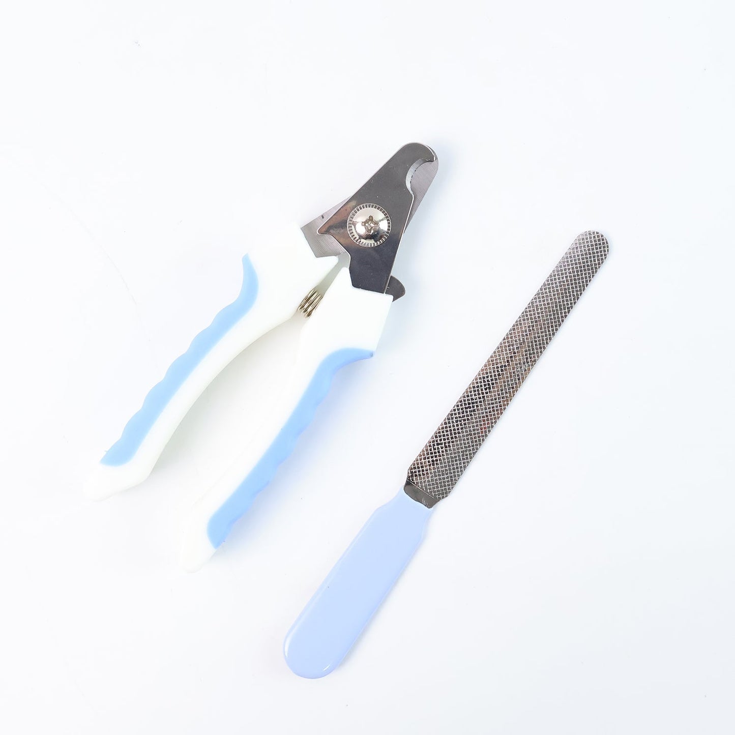 Pet nail clipper and nail file kit for grooming at home