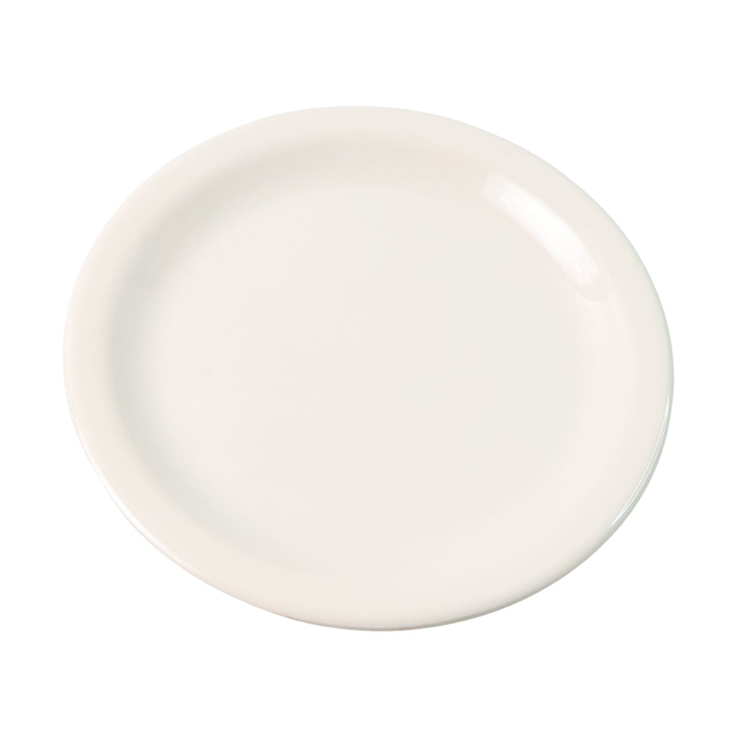 Stackable white plastic round plate 23 cm for kitchen use