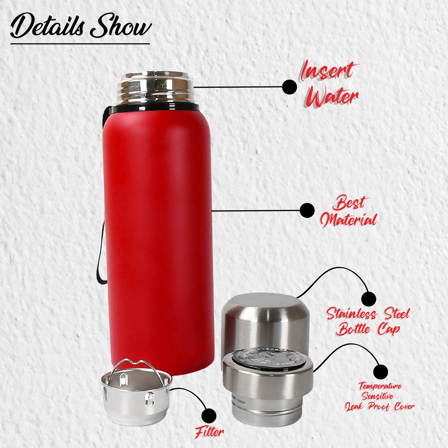 The double-wall insulated water bottle keeping drinks cold for hours.