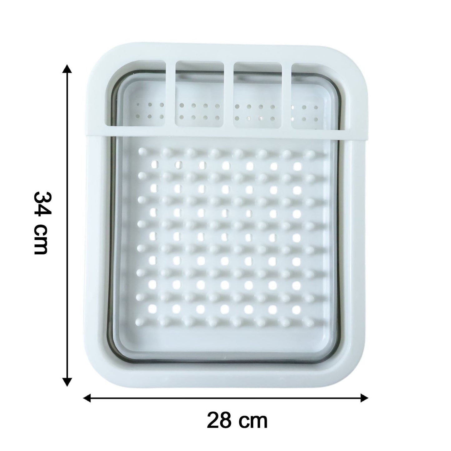 Dish drying rack dimensions illustration