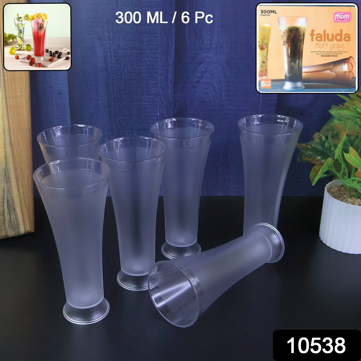 Stylish matt finish plastic drinking glasses perfect for kitchen and cafes