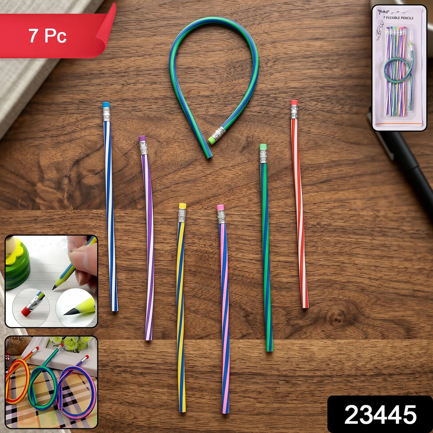 Assortment of vibrant swirl pencils