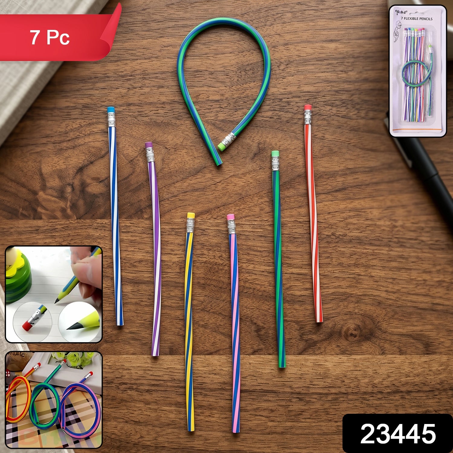 Assortment of vibrant swirl pencils