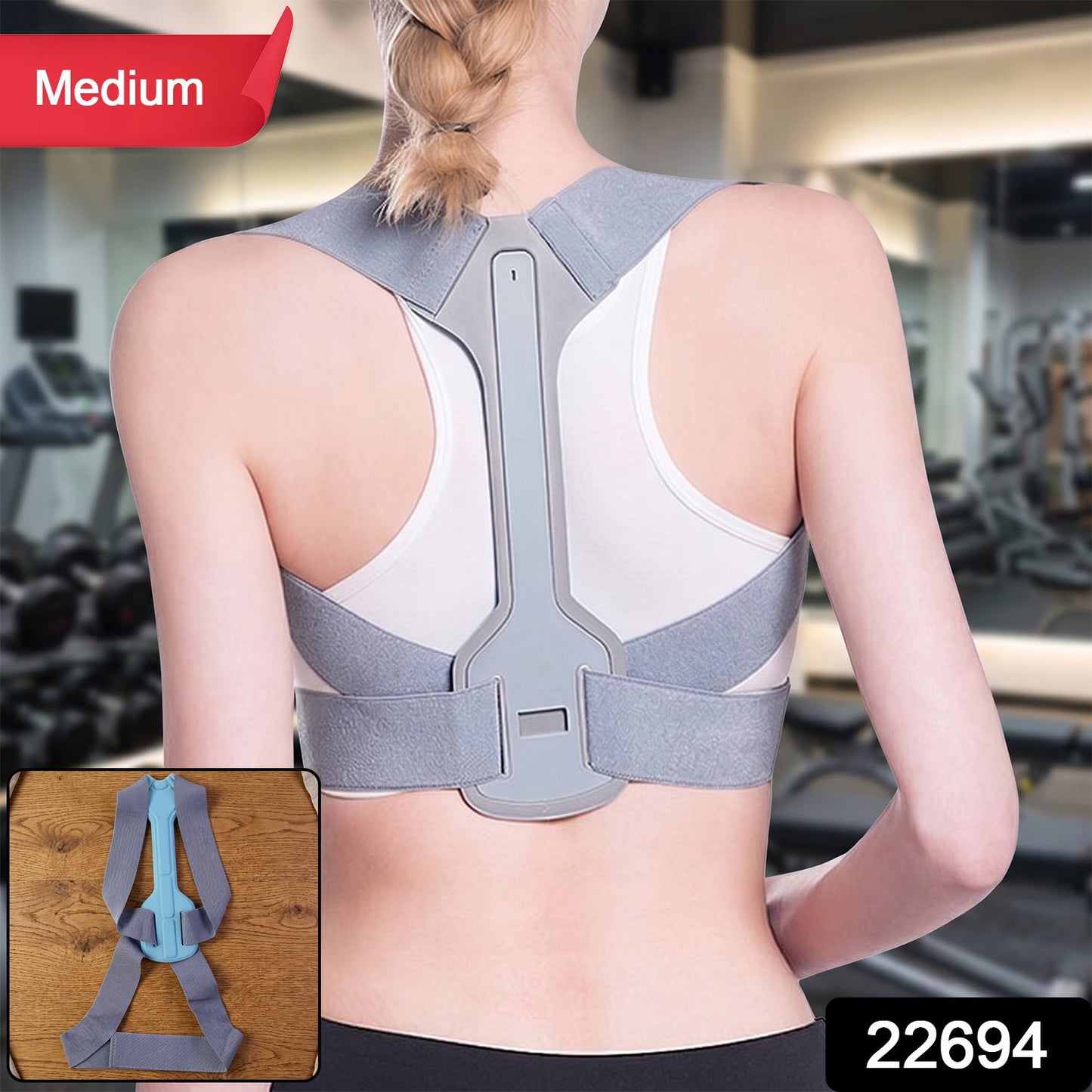 Adjustable support brace for improving posture
