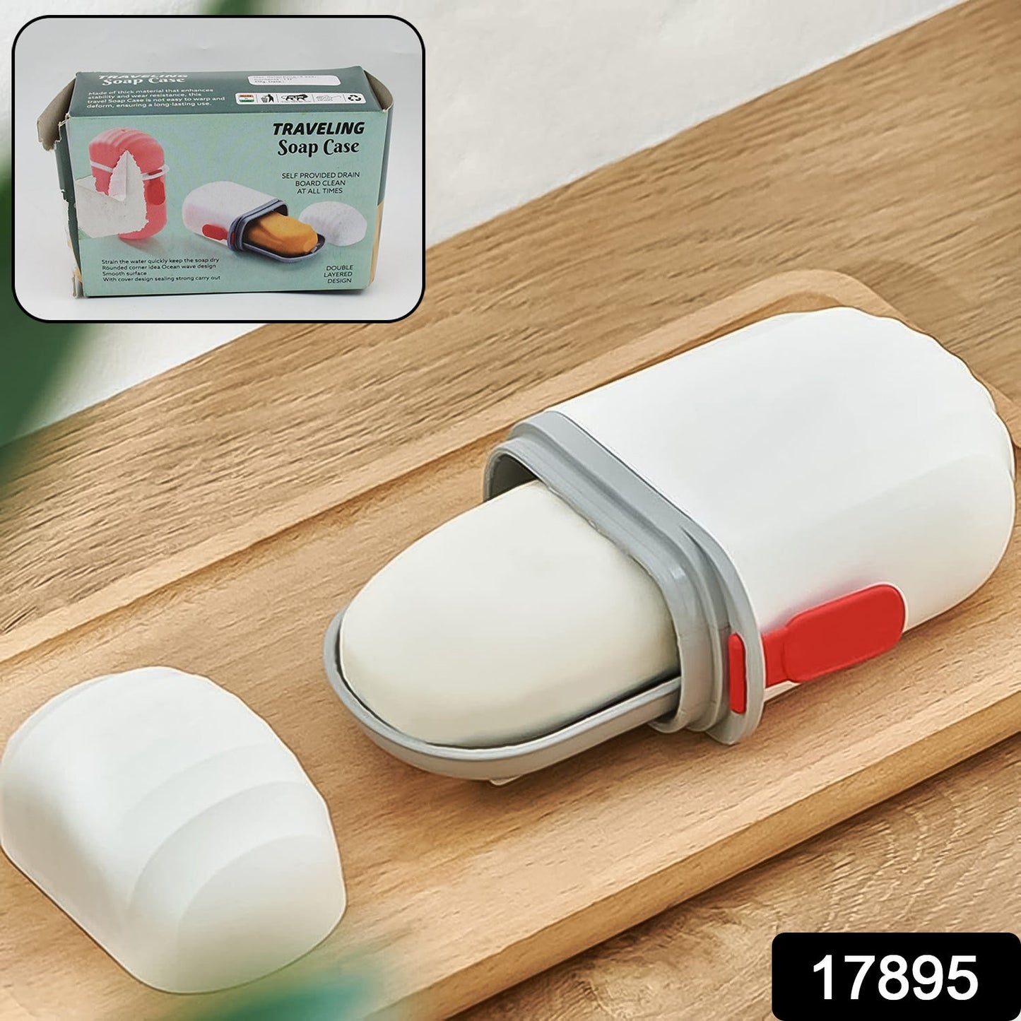 Compact travel soap case by VelvetBubbles, ideal for travel and gym bags.