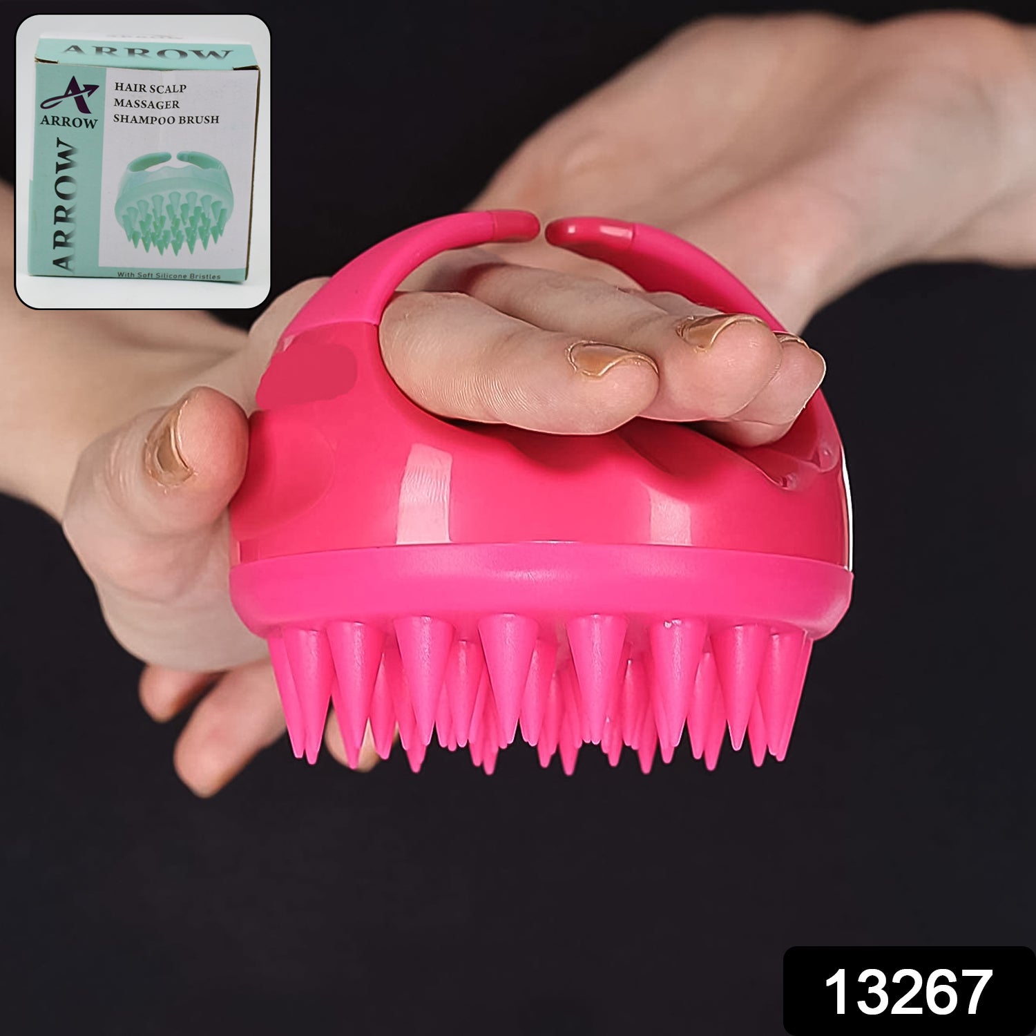 Retail packaging box for the Velvet Wellness Scalp Massager Comb.
