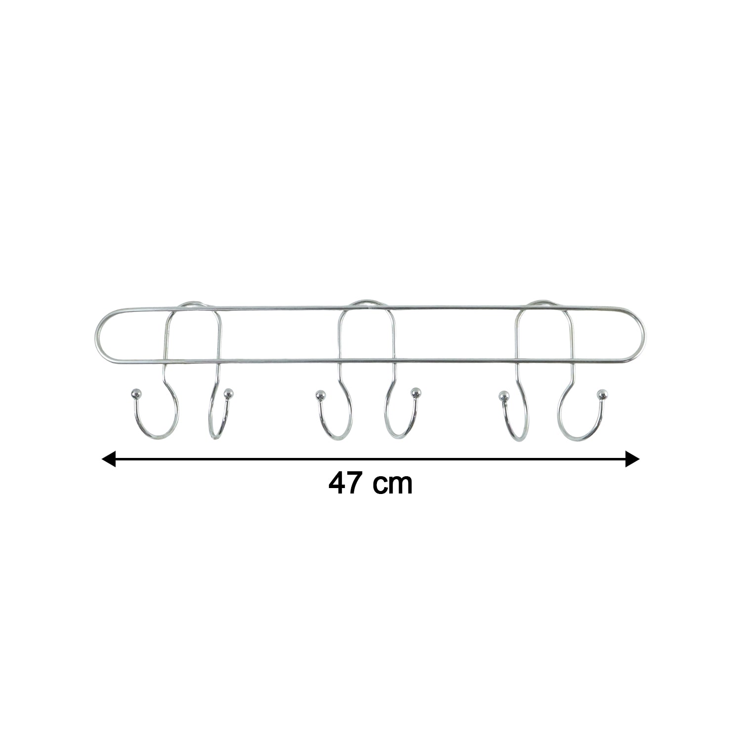Heavy-duty metal coat and towel hook rack