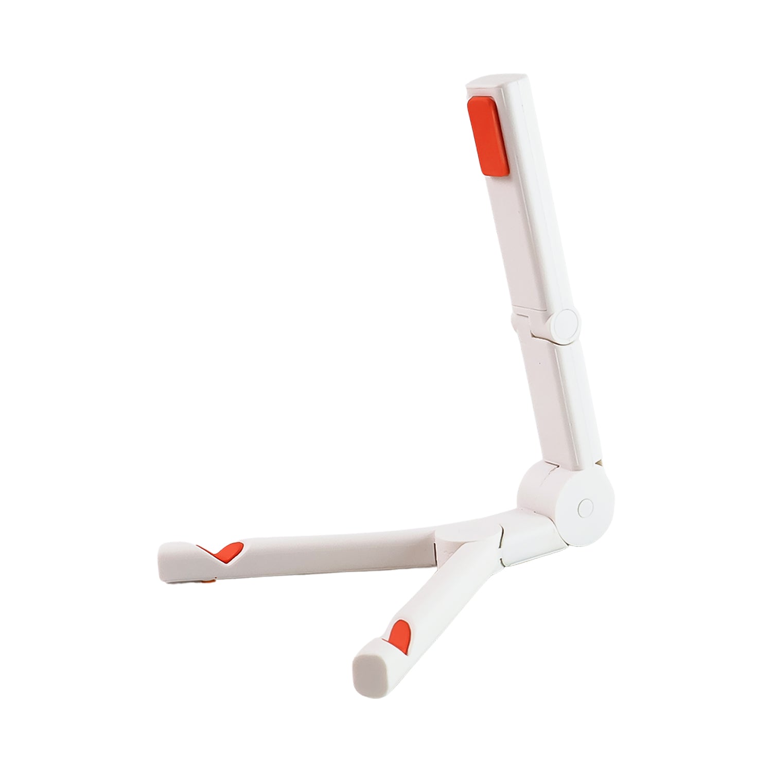 Portable adjustable foldable stand ideal for smartphones and mini tablets.