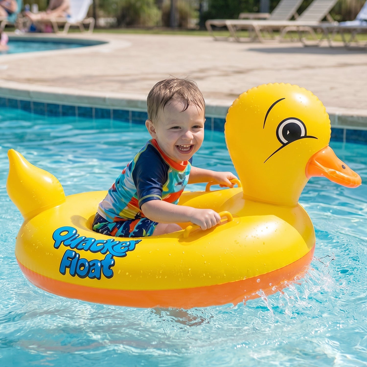 Colorful kids pool float ring for safe swim support