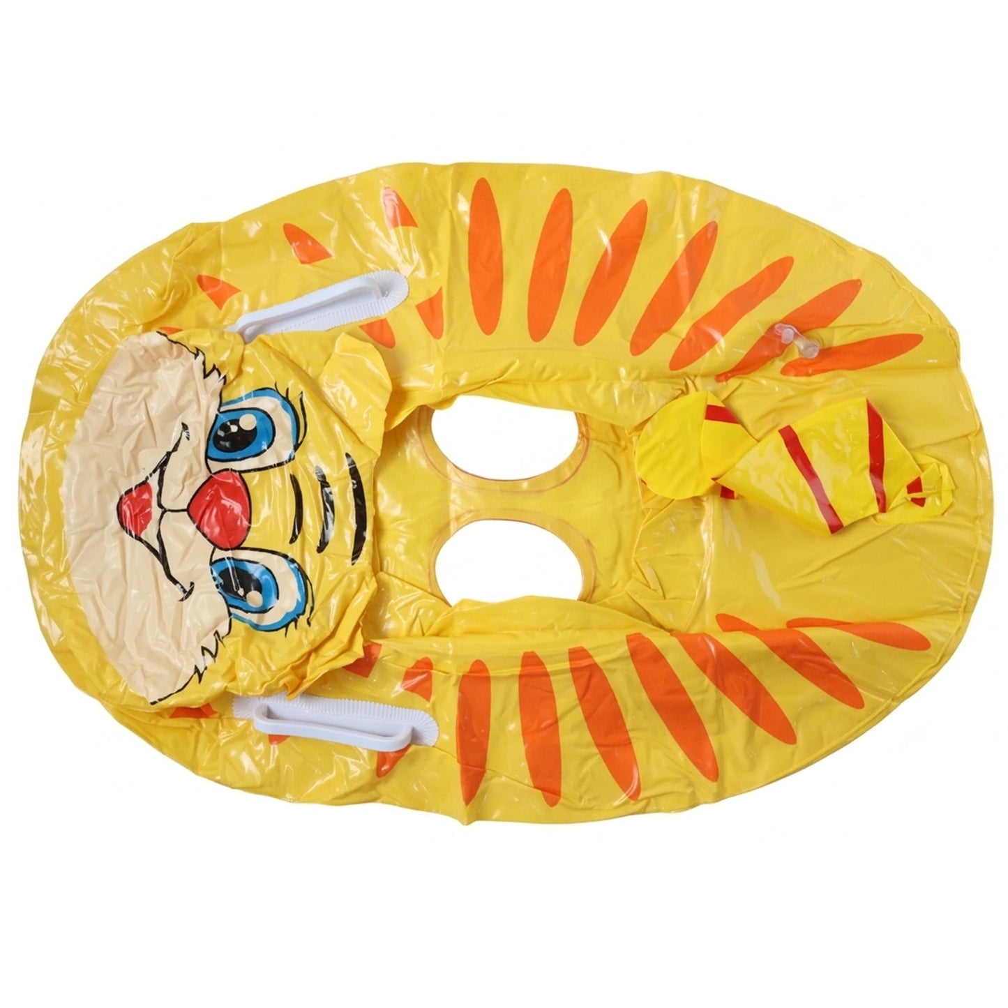 Inflatable tiger-shaped float ring for kids beach and pool
