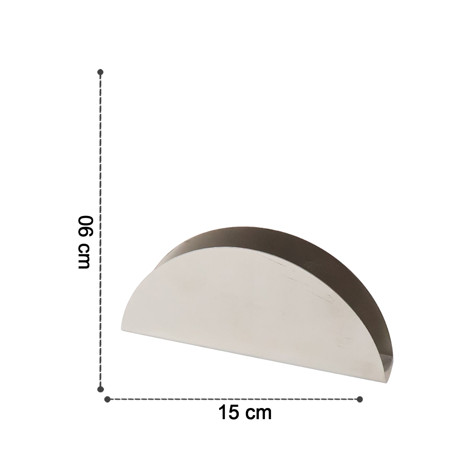 Contemporary stainless steel tissue organizer with polished finish