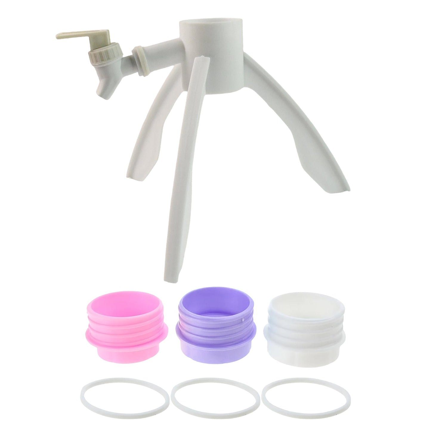 Plastic bottle water dispenser stand featuring leakproof tap and secure fit